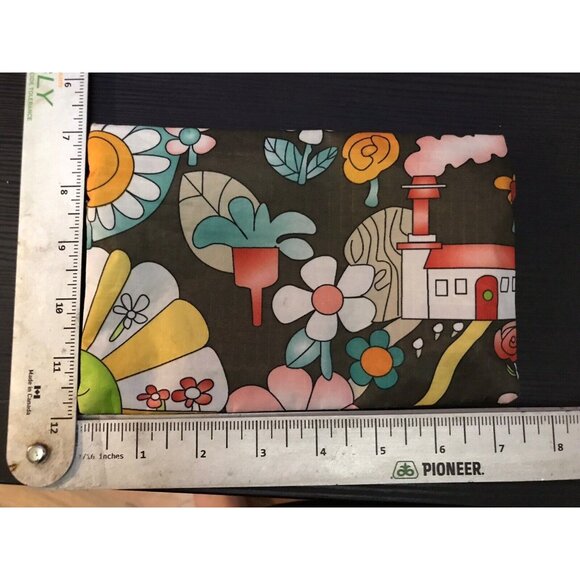 LeSportSac Small brown floral pouch rainbow zippered Water Resistant Cosmetic - Picture 3 of 4